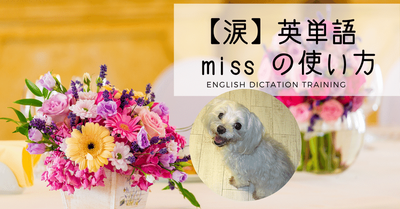 英単語 Miss の使い方実例 泣きながら解説させていただきます 解答編 英語ディクテーション Sayaka Kanai 金井さやか 元祖 Toeic満点英語コーチ イングリッシュキャンプの校長せんせい 英語の先生の先生 Note