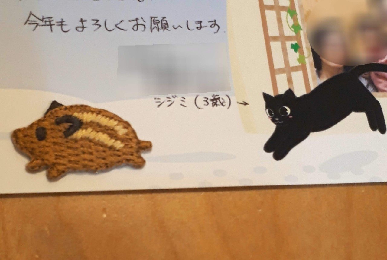 コイトネコのネコジャナイ刺繍 Ajico 猫の刺繍小物 コイトネコ Note