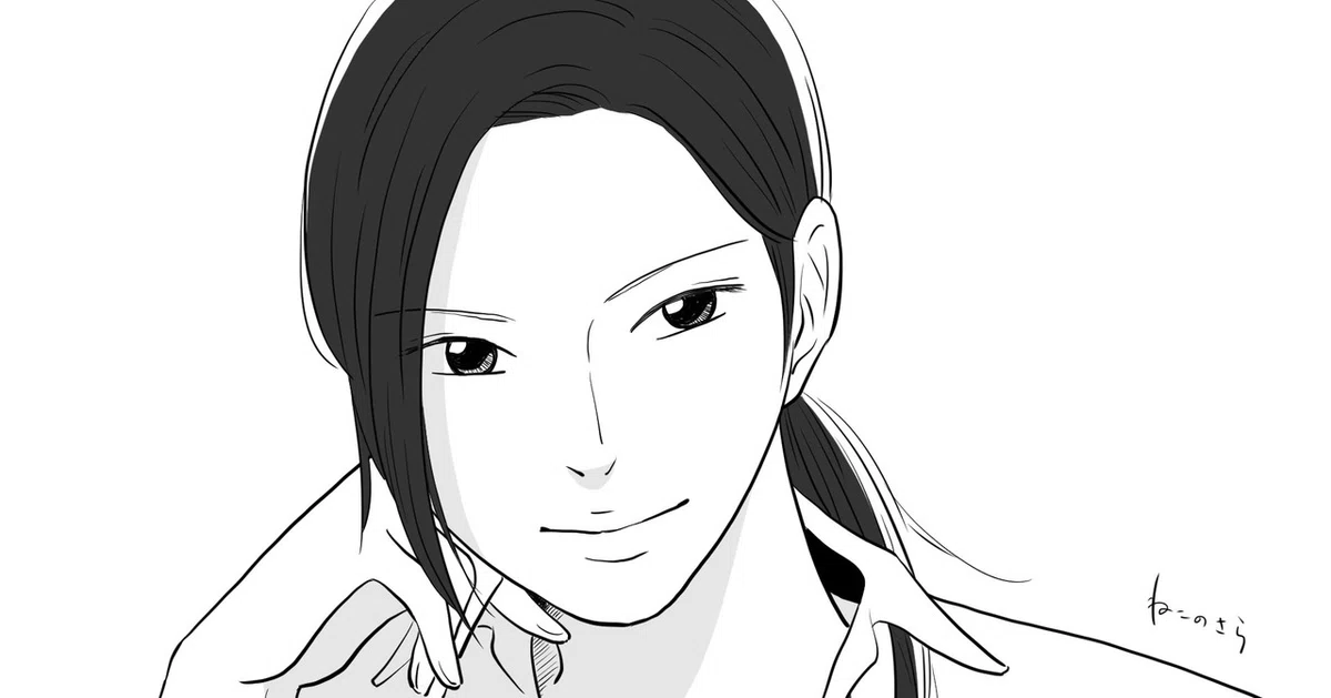 男性夕凪伊藤静_線画