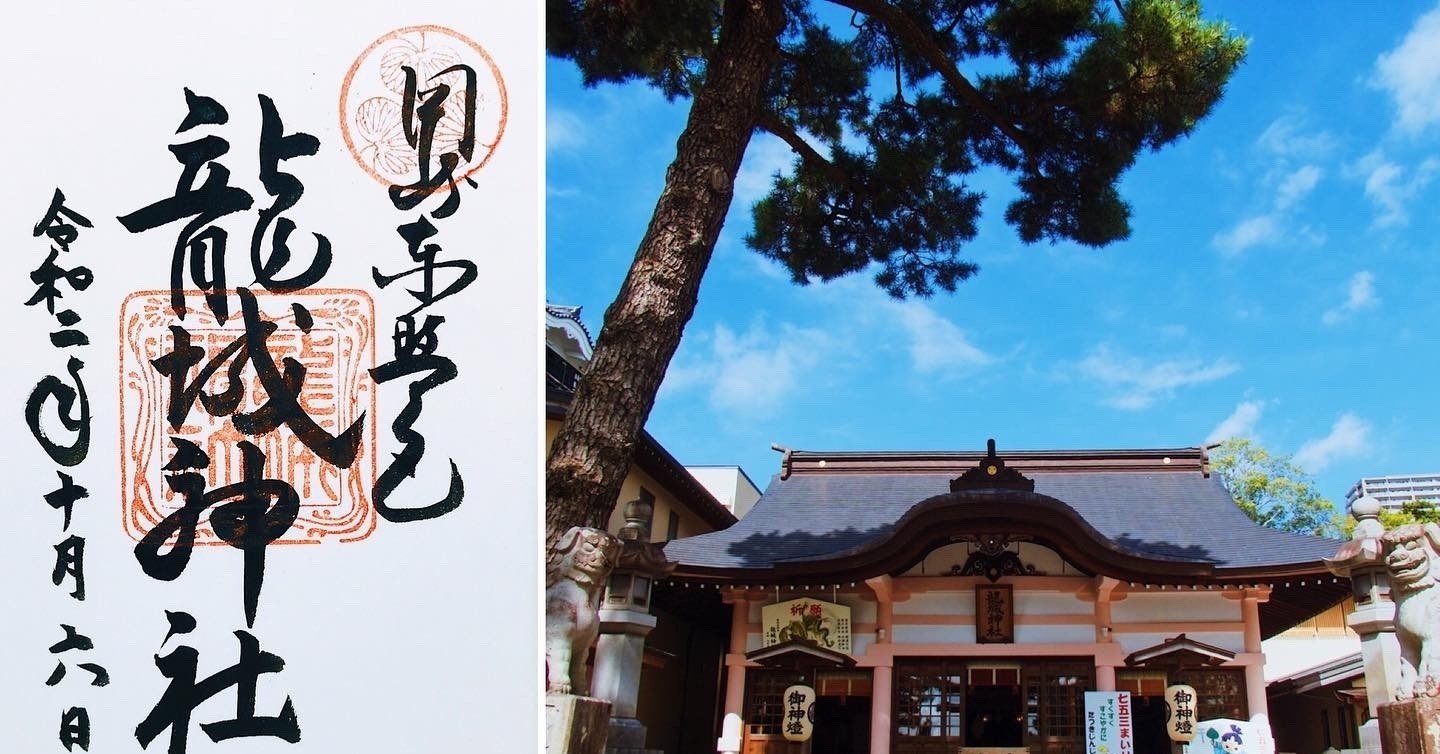 徳川家康公生誕の岡崎城のお膝元/龍城神社の御朱印(愛知県