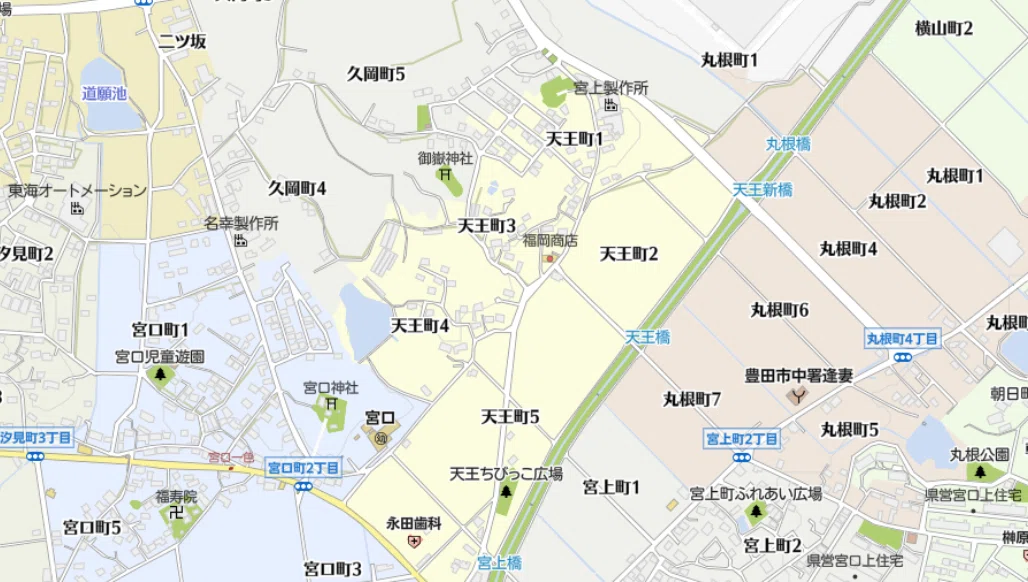豊田市天王町