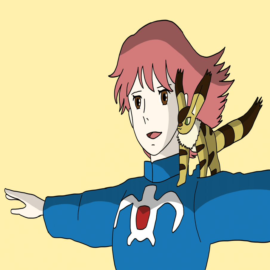 模写イラスト】風の谷のナウシカ｜hajimeb