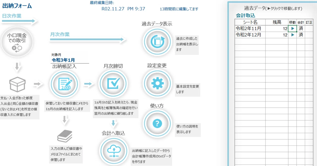 Freeeに取り込めるエクセルベースの現金出納帳 中村勇樹 資料公開 公認会計士 税理士 Note
