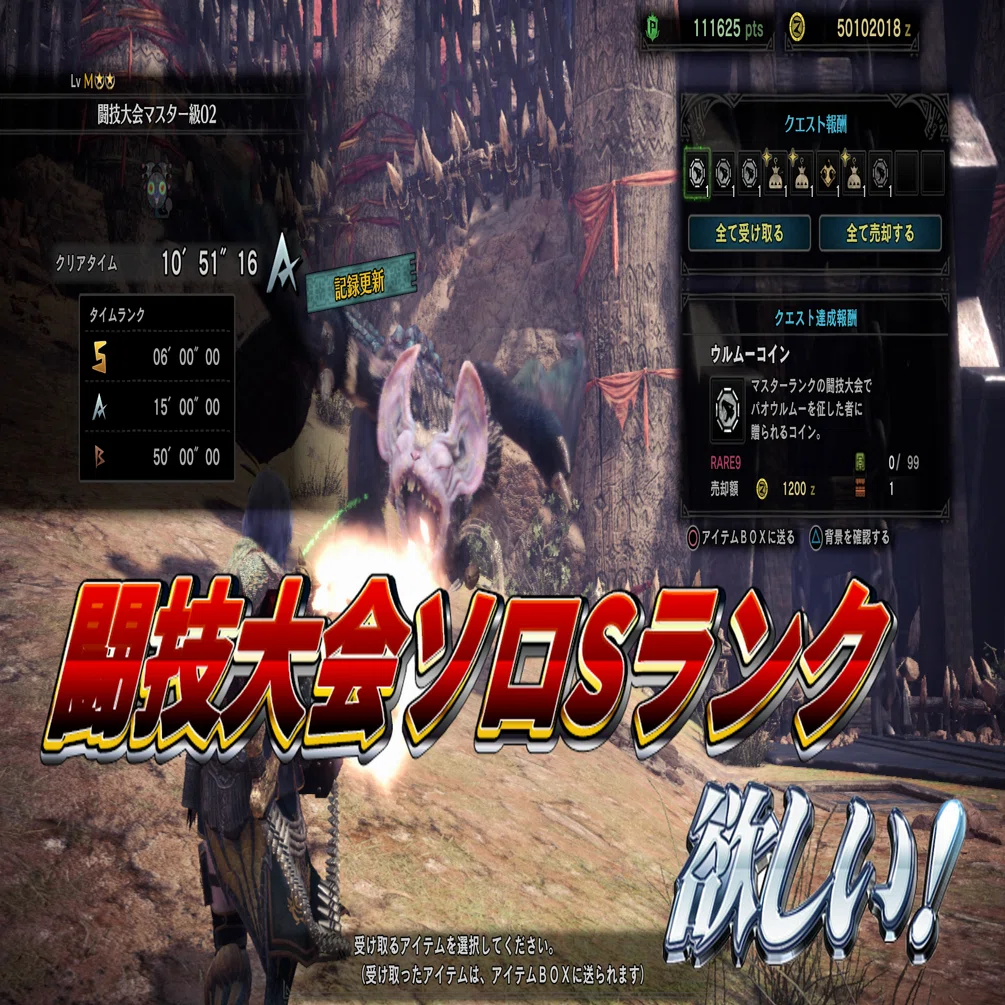 MHW:IB】ソロで闘技大会Sランク取ろうとしてみる体験記｜せと。