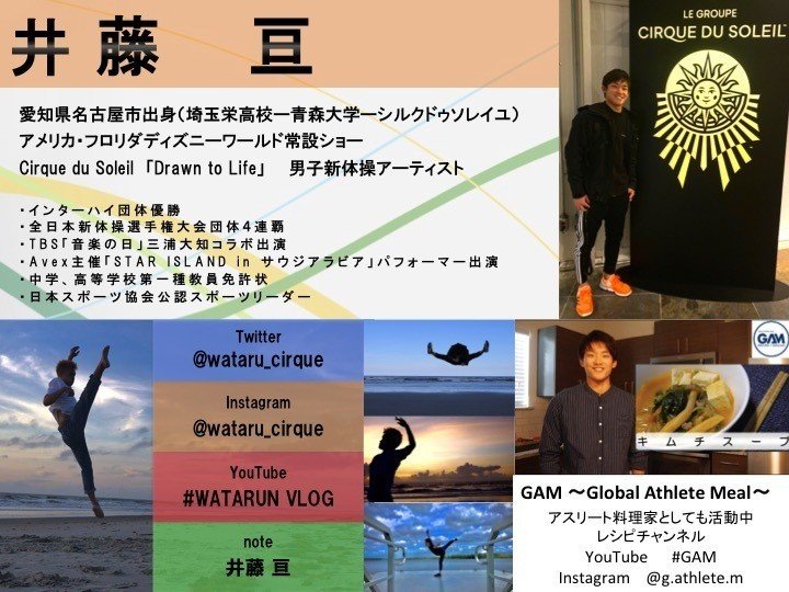 1周年企画 21 新体操を生かしたセカンドキャリアについて 井藤 亘 男子新体操を広める人 Note