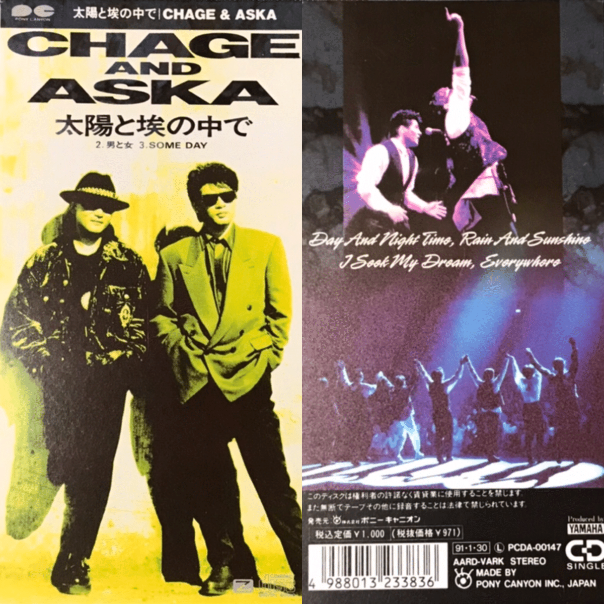 太陽と埃の中で コンサートビデオテープ チャゲアス CHAGE&ASKA VHS『太陽と埃の中でⅠ』『太陽と埃の中でⅡ』発売30
