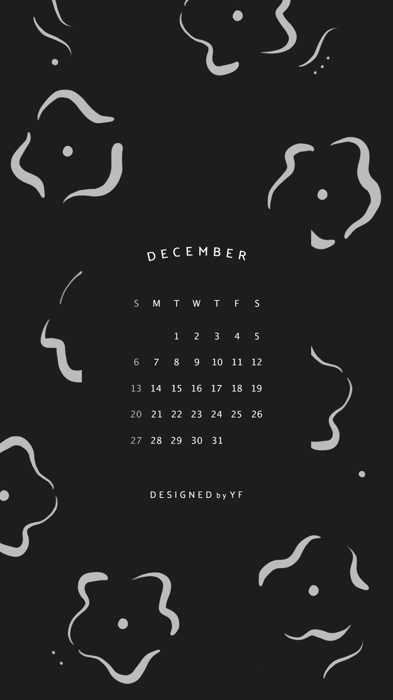 Free 年12月 Iphone壁紙カレンダー 𝗬 𝗙 Note