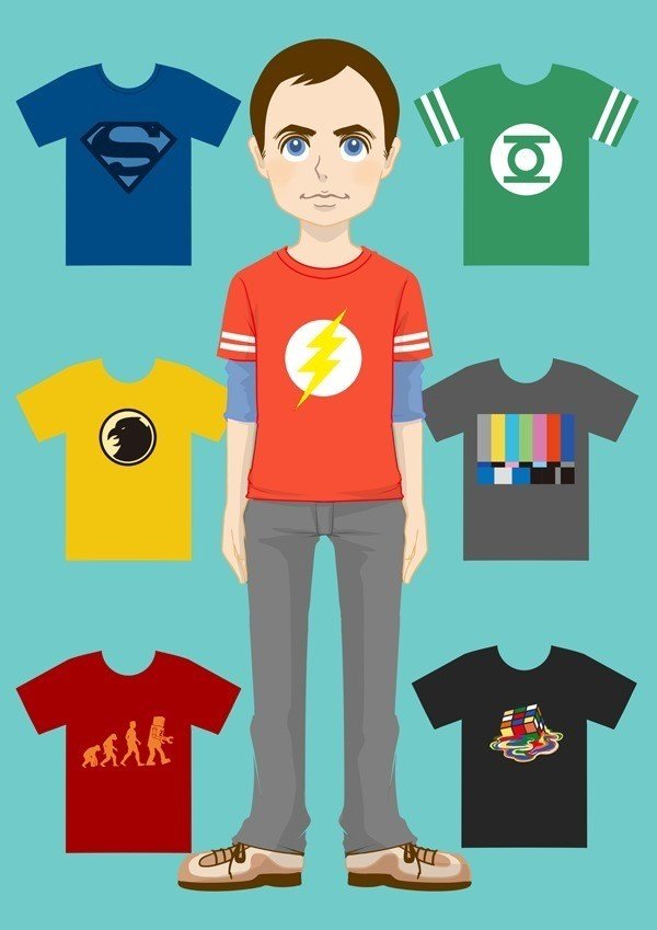 シェルドンのシャツにある73は何を意味しますか?