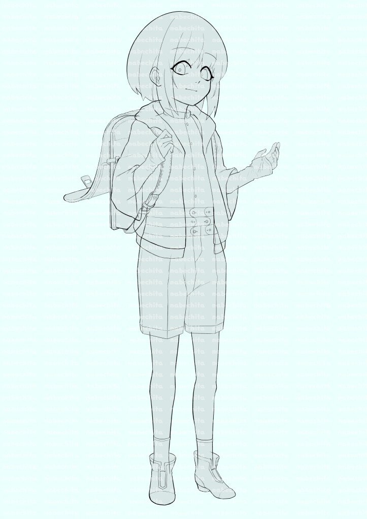 4 立ち絵ができるまで 色分け 線画part2 なべちた いと お仕事募集中 Note 4 立ち絵ができるまで 色分け 線画part2 なべちた いと お仕事募集中 Note