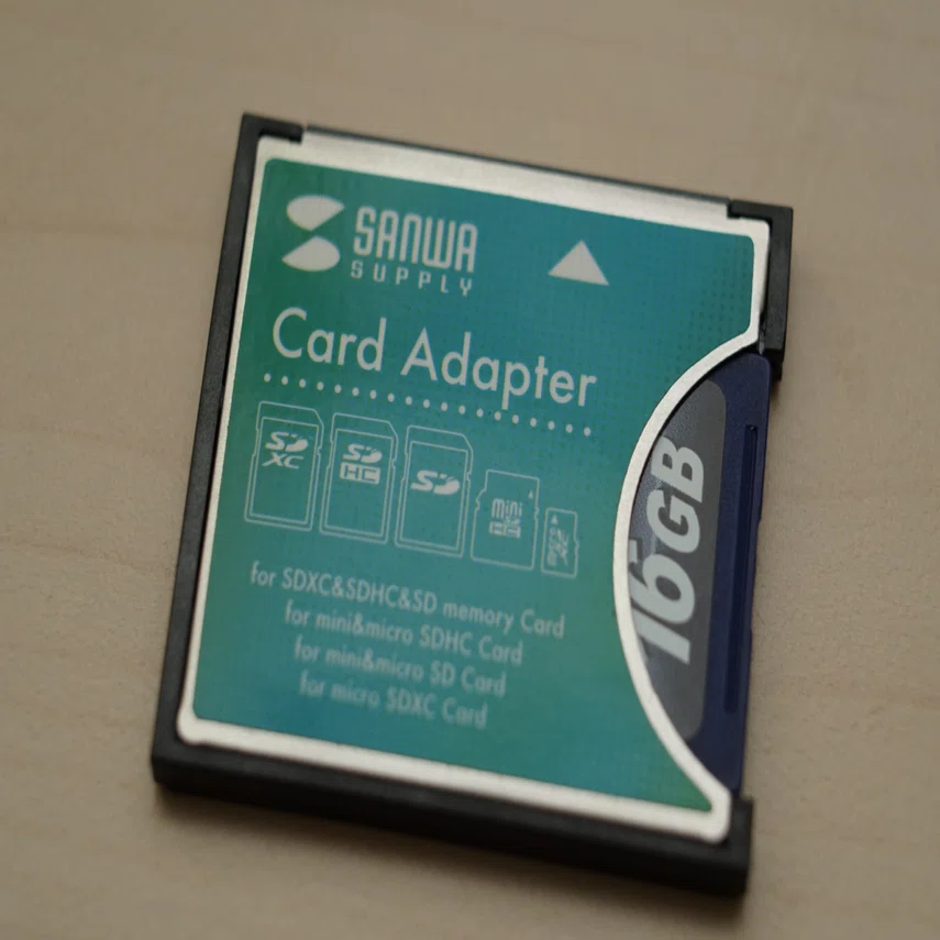 SDカードをコンパクトフラッシュ化して使う｜ちーちゃーん