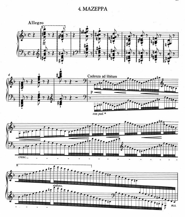 Liszt Etudes D'Exécution Transcendante, S 139 - 4. Mazeppa