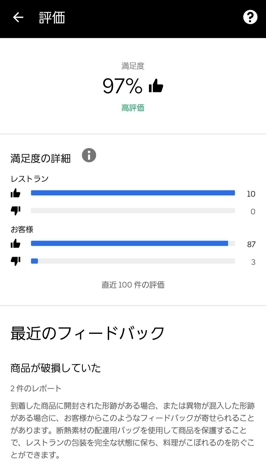 ウーバー配達 Bad評価はゼロにならず｜遊猫｜note