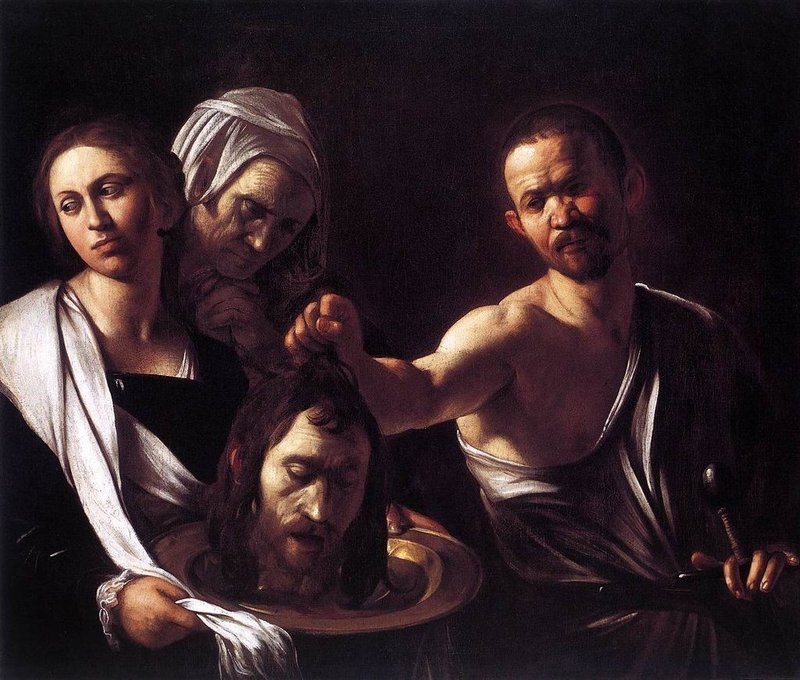 CaravaggioSalome 洗礼者ヨハネの首を持つサロメ　カラヴァッジオ　JOHN