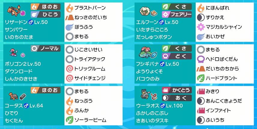 剣盾ダブル S12 最終00 冠の雪原限界晴れパーティ がはく Note 剣盾ダブル S12 最終00 冠の雪原限界晴れパーティ がはく Note