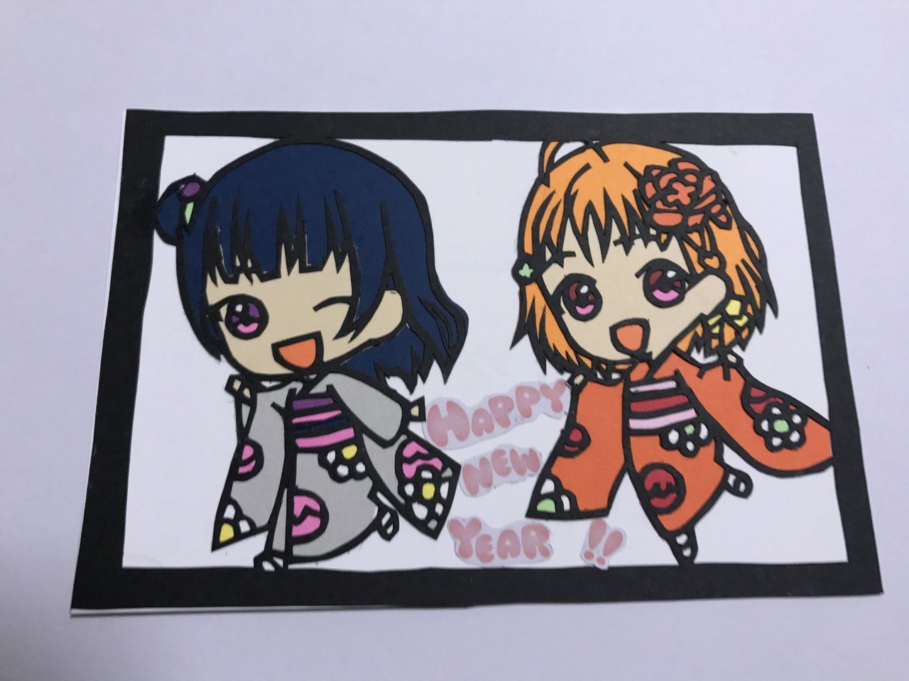 ラブライブサンシャイン 津島善子 高海千歌 カラー切り絵 年賀状18 まゆきみ Note