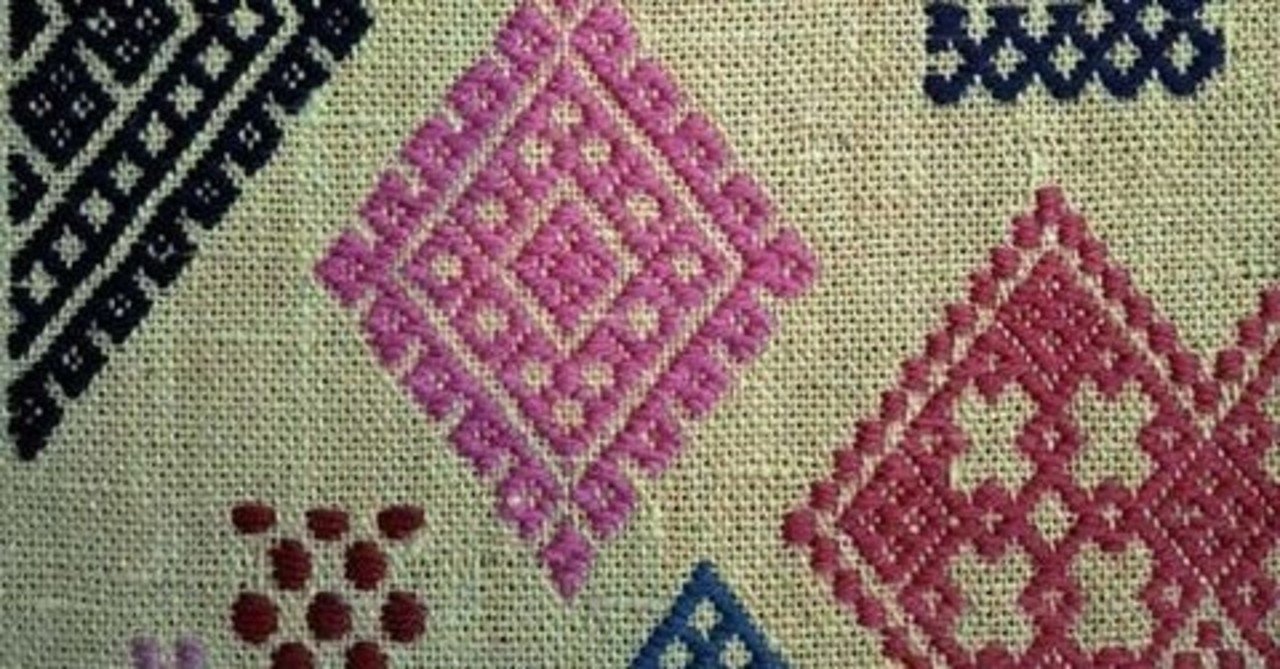 総刺繍刺し子 インド ワンピース 両面柄違い 孔雀 本体リネン紺色