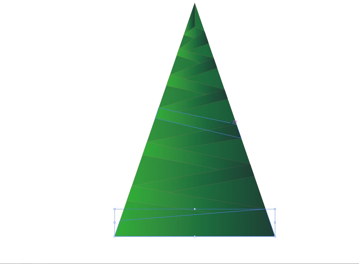 [Ai] How to draw a Christmas tree with a gradient ribbon｜Animation Labo