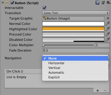 Unity : uGUI Button Click後にFocusを外す｜Nobu