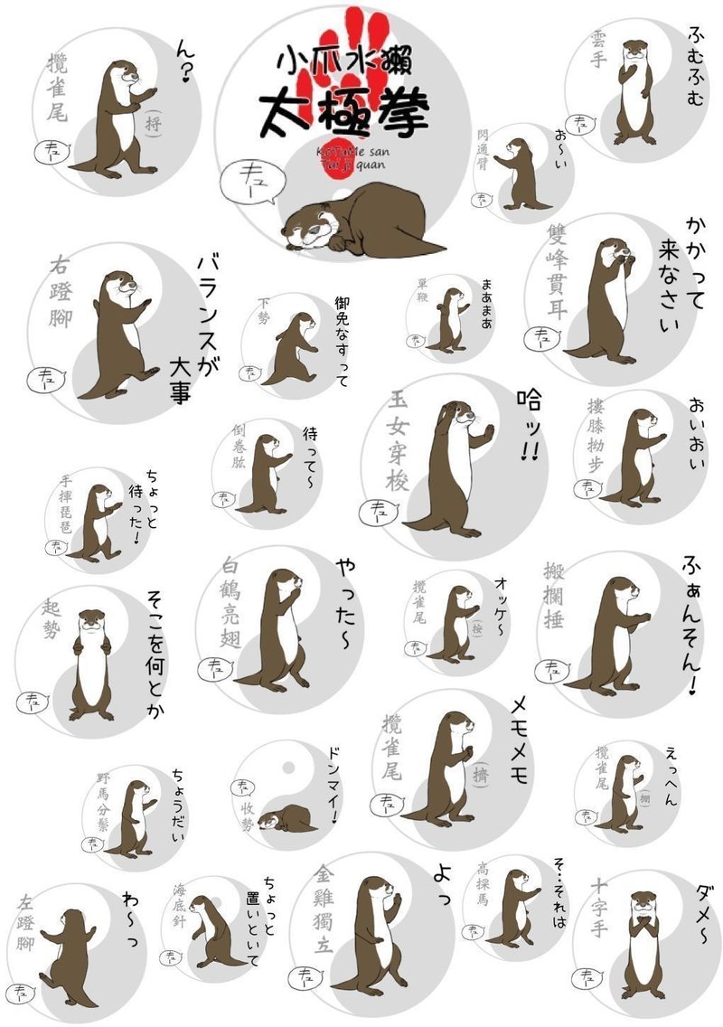 Lineスタンプ販売中 コツメさん太極拳 ふうたお Note