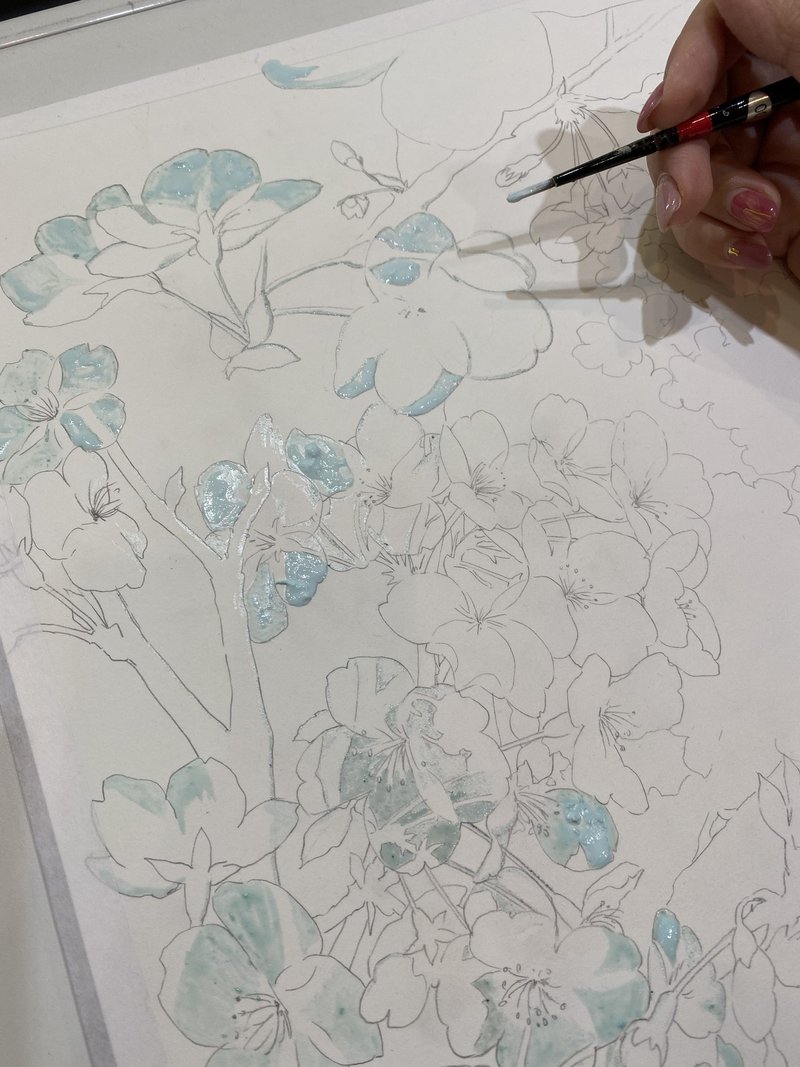 ひみつの 月夜の桜 イラストメイキング 末次由紀ちはやふる45巻発売中 Note