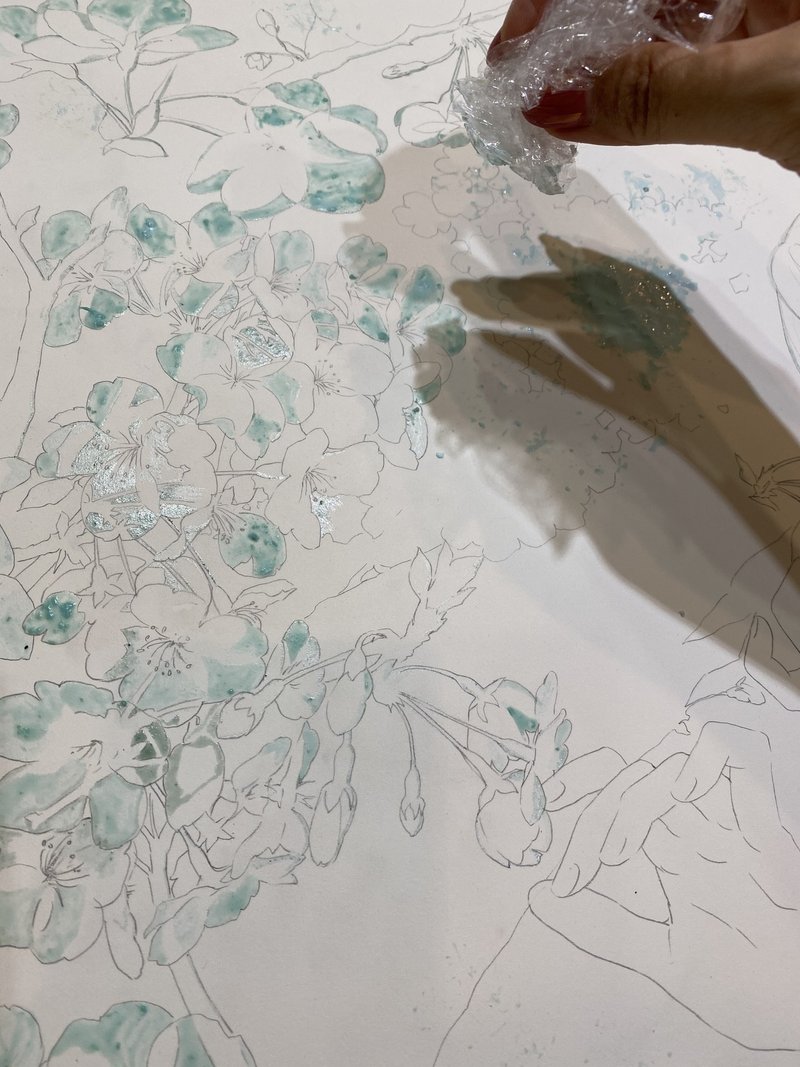 ひみつの 月夜の桜 イラストメイキング 末次由紀ちはやふる45巻発売中 Note ひみつの 月夜の桜 イラストメイキング 末次由紀ちはやふる45巻発売中 Note