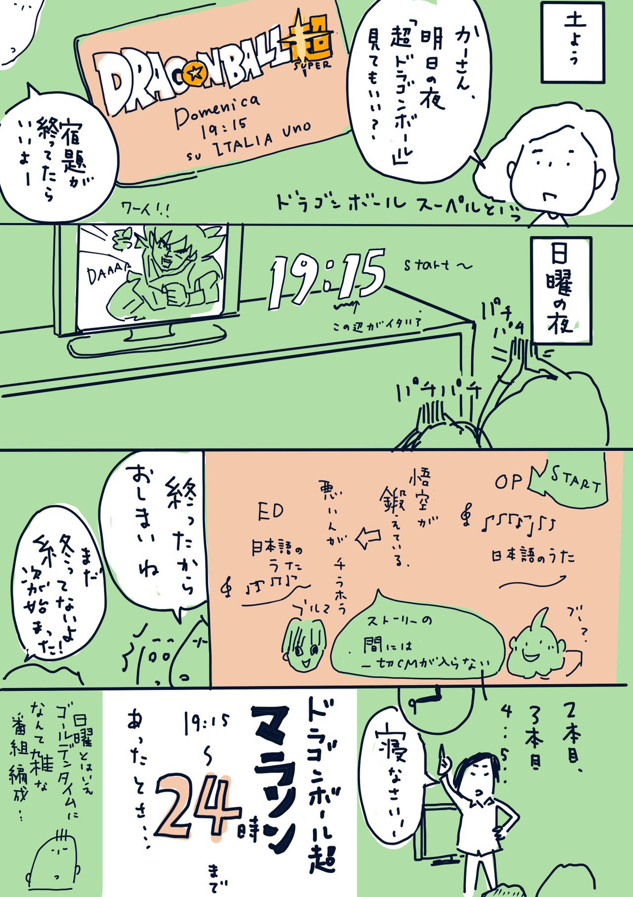 シリーズ一気に放送したりする ゴールデンタイムに ワダシノブ イラスト マンガ Note