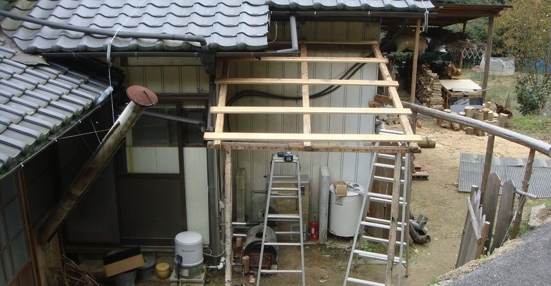風呂焚き場に屋根を作る かな Note 風呂焚き場に屋根を作る かな Note