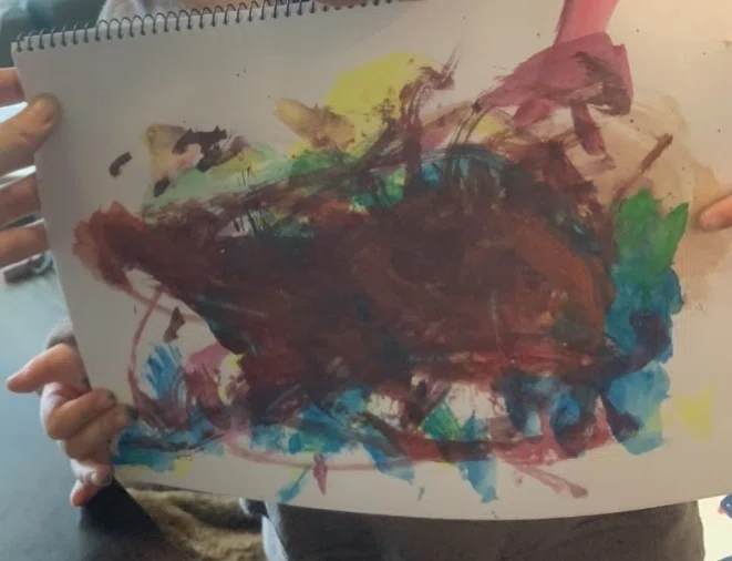 2歳男児とおうち遊び】長男、はじめての絵の具｜猪狩はな｜教育ライター