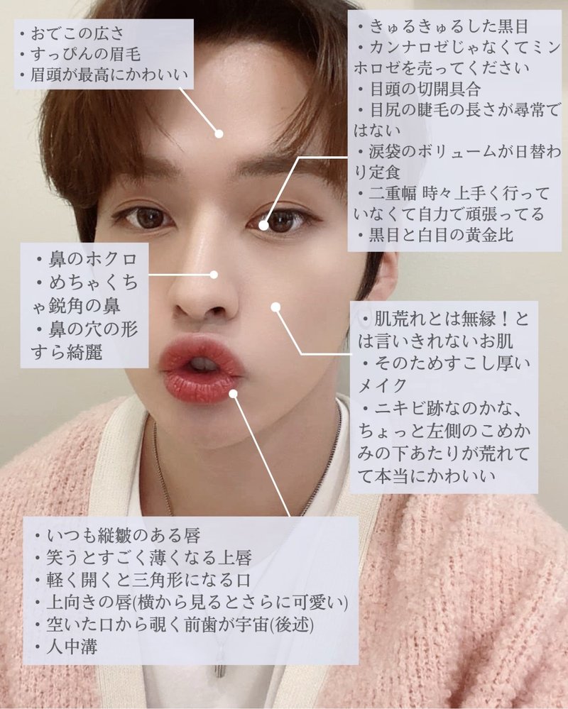 9辛 ヒョンの好きなところ 顔 編 牡蠣 Note