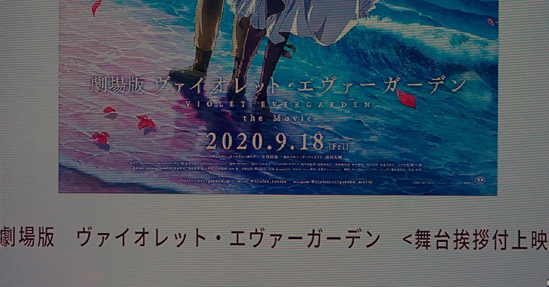 ヴァイオレットエヴァーガーデン_57フィルム海への賛歌顔UP市長達と挨拶映画特典 12/4（金）～先着配布開始】『劇場版ヴァイオレット・エヴァー