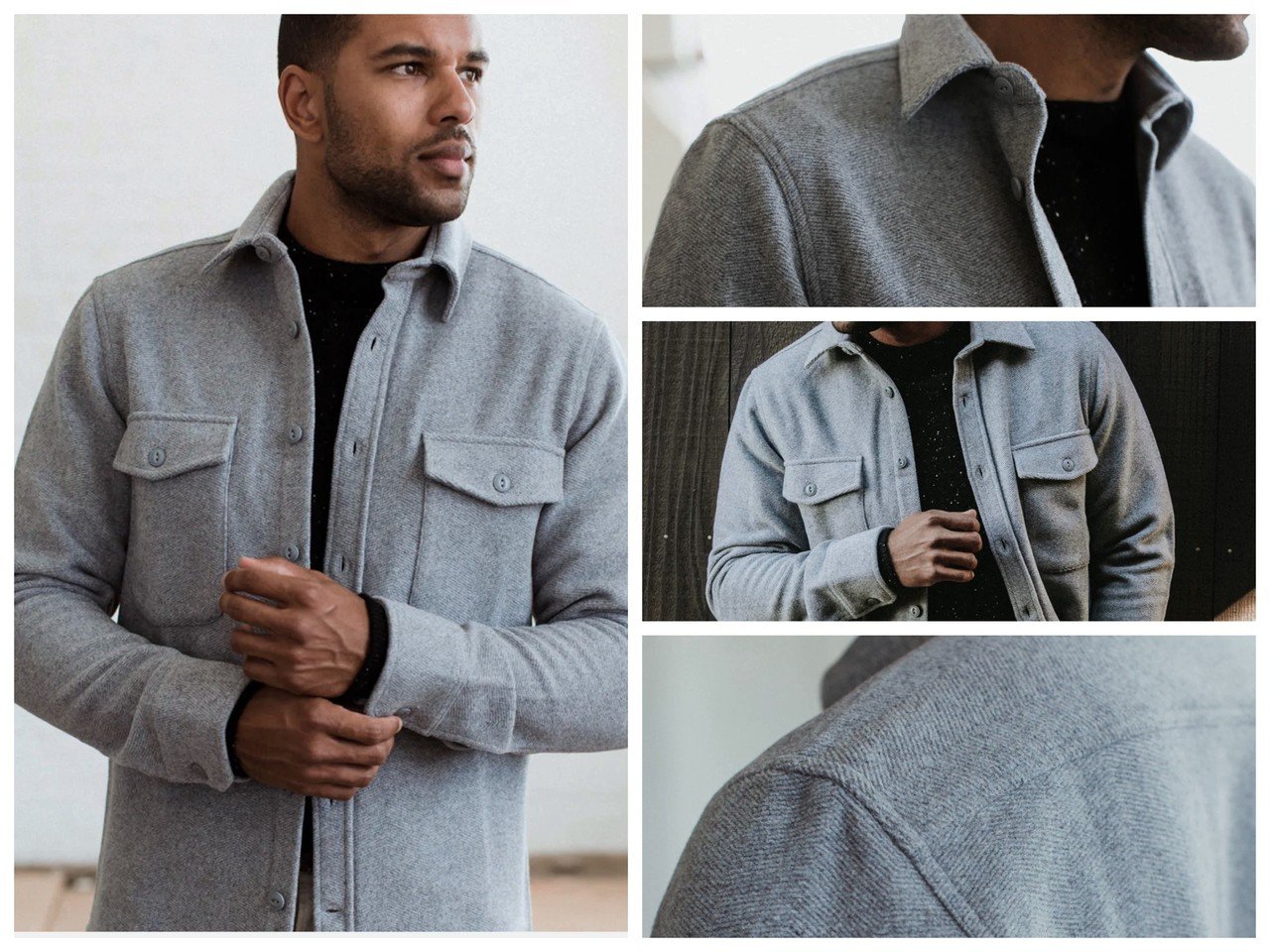 Taylor Stitch : The Maritime Shirt Jacket (Heather Ash Weave Taylor Stitch : The Maritime Shirt Jacket (Heather Ash Weave