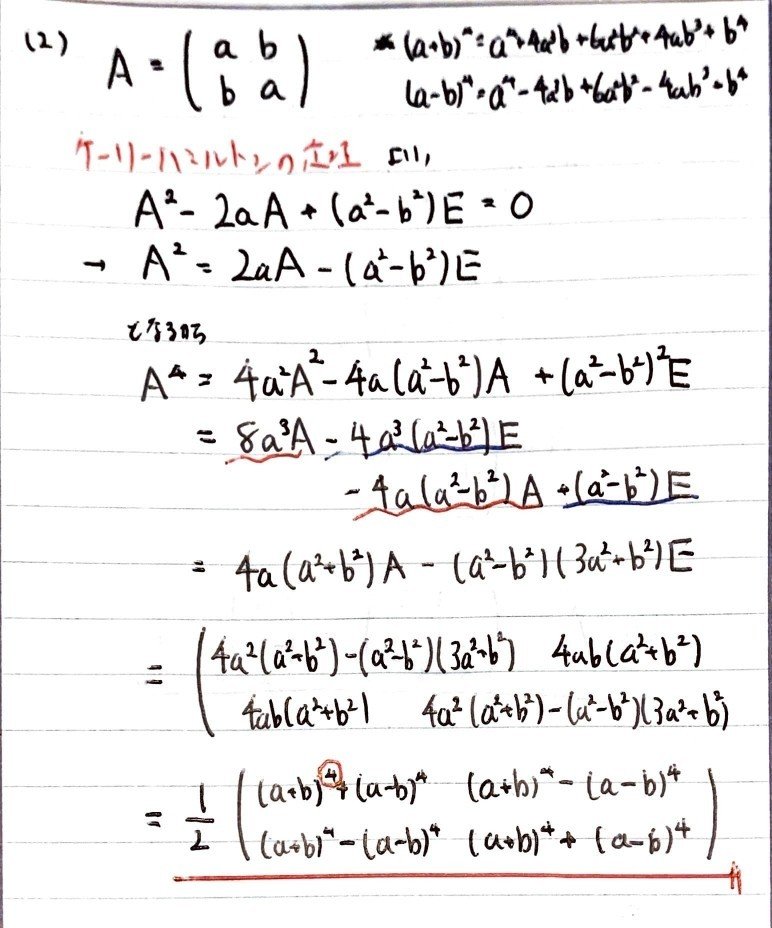 ケーリー ハミルトン の 定理