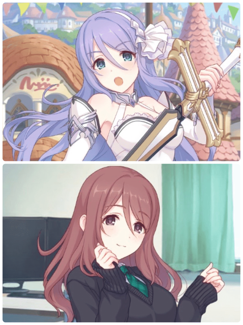 ネタバレ注意 プリコネキャラの本編の世界と 夢 の見た目の比較 マオ Note