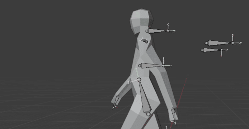 【blender初心者】歩くアニメ研究、歩くと少しだけ全体が下がるよ。