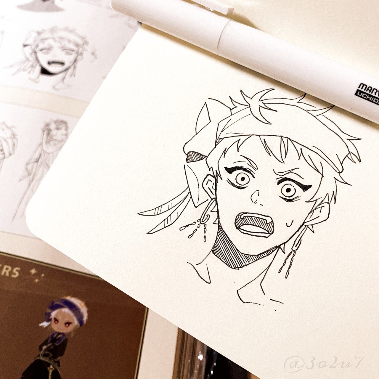 最初の1ページは 設定資料集の模写 ノートについては 12月6日 日記 の記事にて Note Com 3o2u7 N Nea おふゆ 手帳と本 Note