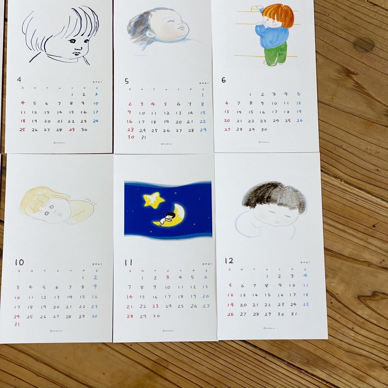 New 21 壁掛けカレンダー子どもイラストバージョン販売開始しました まるいみさき イラストレーター Note