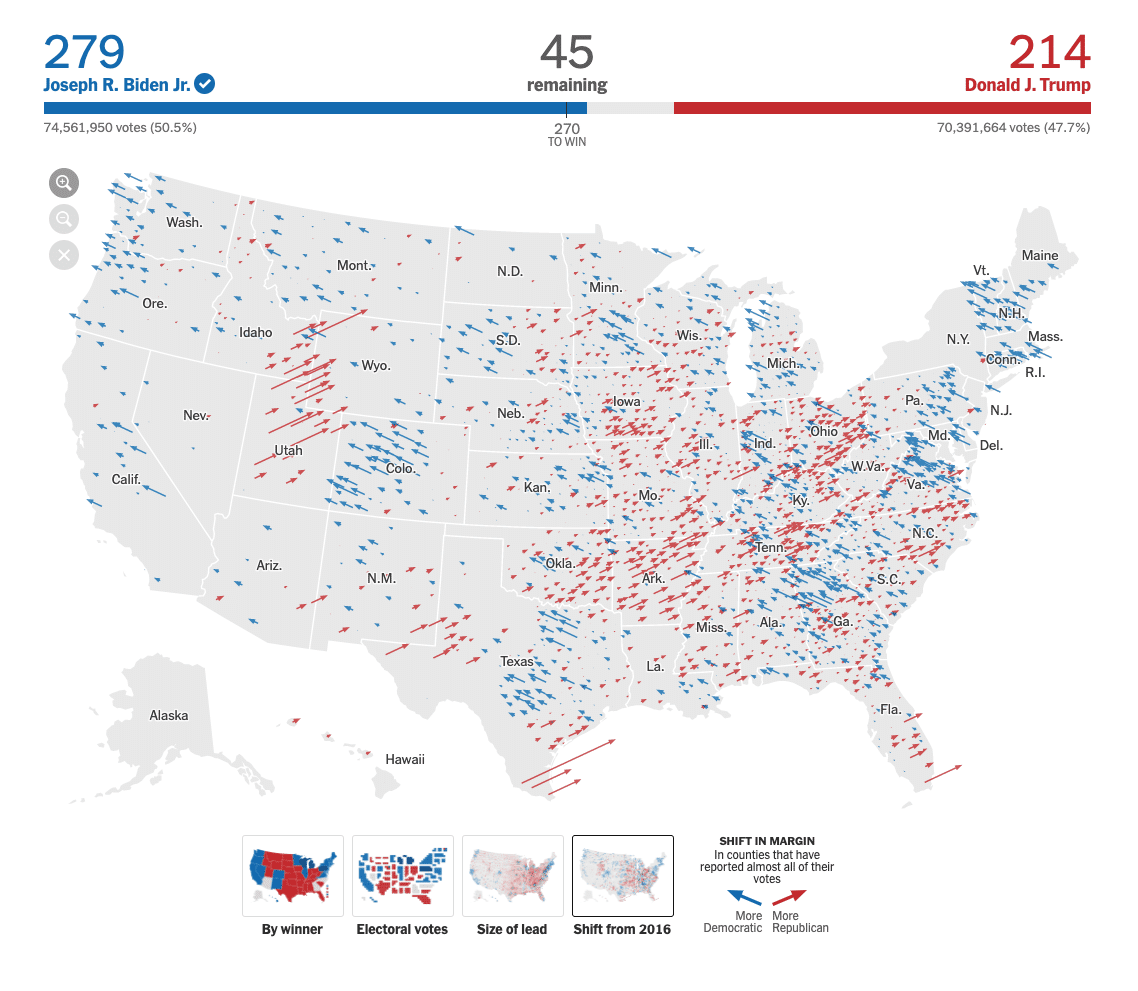 New York Timesがアメリカ大統領選挙で「封印」した地図表現｜荻原 和樹 / Kazuki OGIWARA