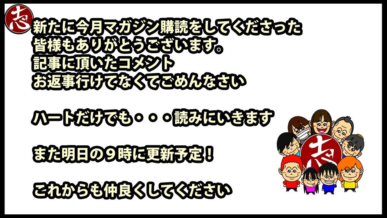 12月 まこちゃん ゆりりん Harataiさん 幸子さん さるとびえっちゃん いつもサポートありがとう まだまだ毎日投稿やっていきますよぉー 毎週カスタムに来てくれていたtentenさんayaく ココロマンちゃんねる Note