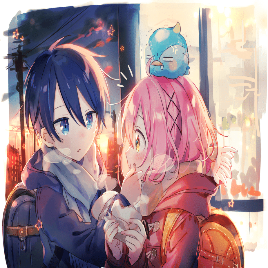 ヒヨと真の帰り道 Twitterネタ に那流先生がイラストつけてくださいましたぁー あさばみゆき 深雪 Note