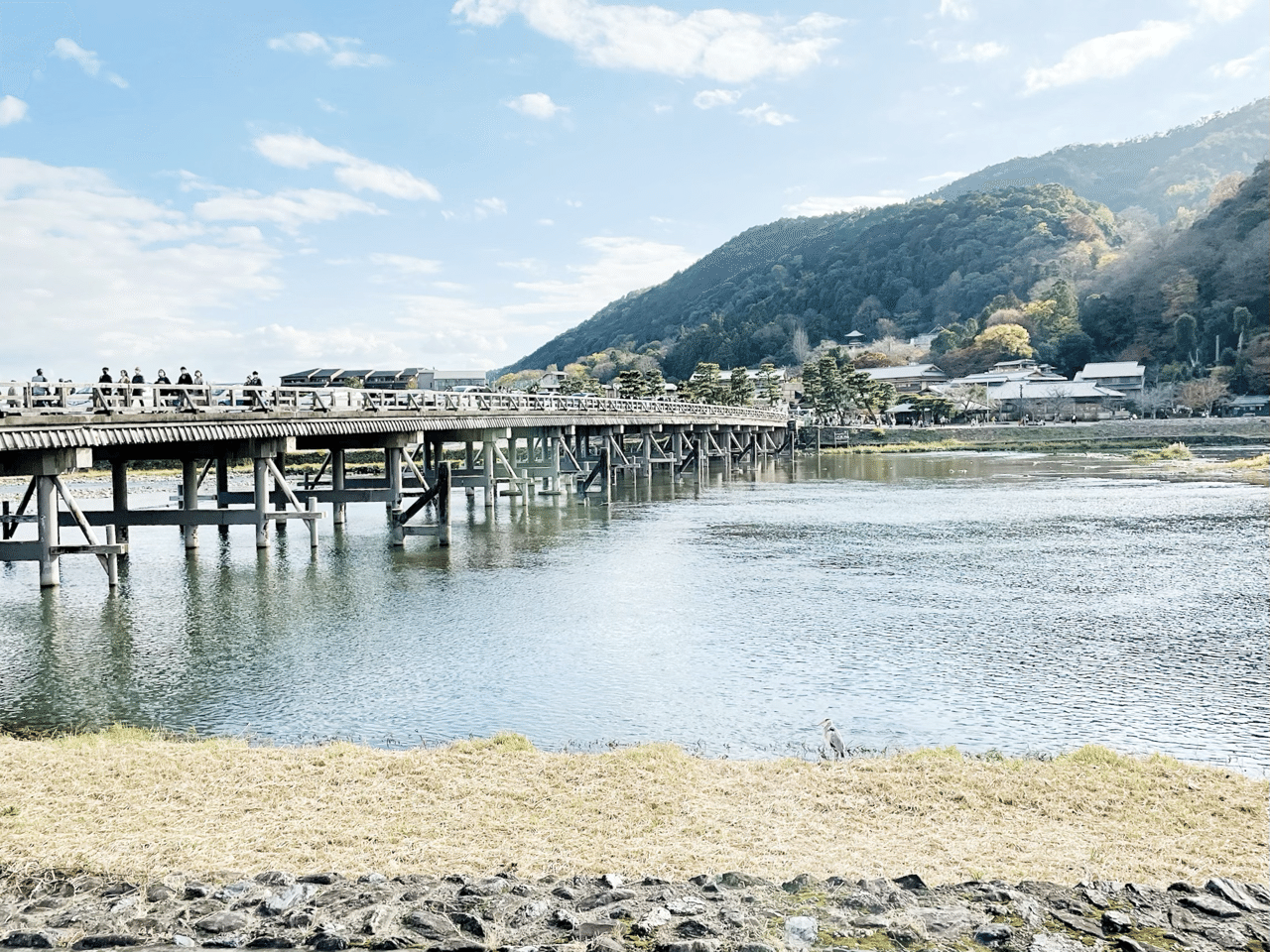 京都の休日 9 渡月橋のたもとで甘いお菓子にほっと一息つきました Mana まな 旅と日々 Note