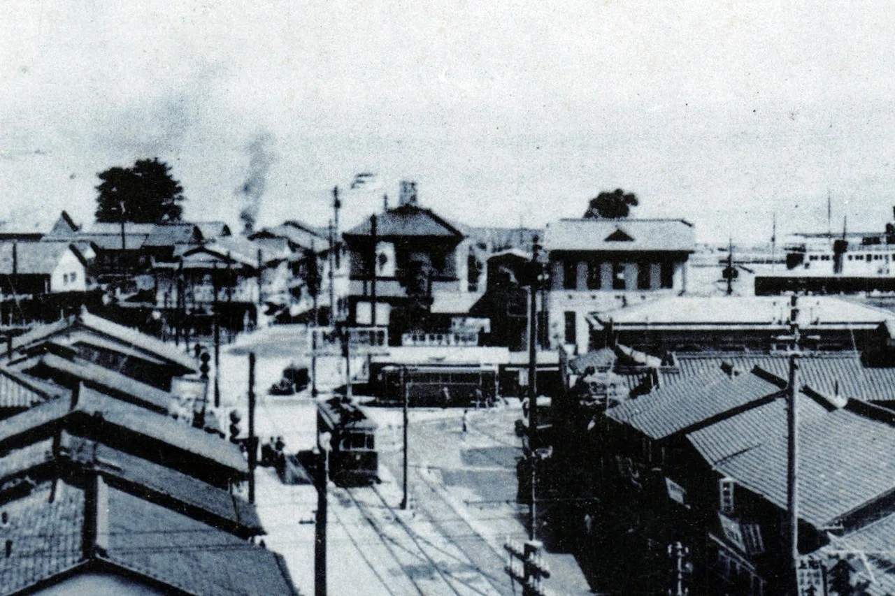 001 昭和初期の浜大津駅前｜SASAYA