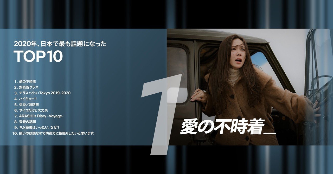 年 Netflixでみんなが観ていた作品は 話題作top10を発表 Netflix ネットフリックス Note 年 Netflixでみんなが観ていた作品は 話題作top10を発表 Netflix ネットフリックス Note