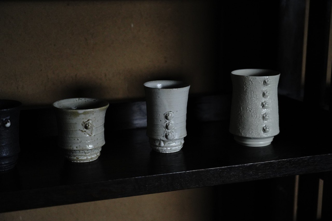 濱中史朗氏作 萩焼 髑髏ドクロ