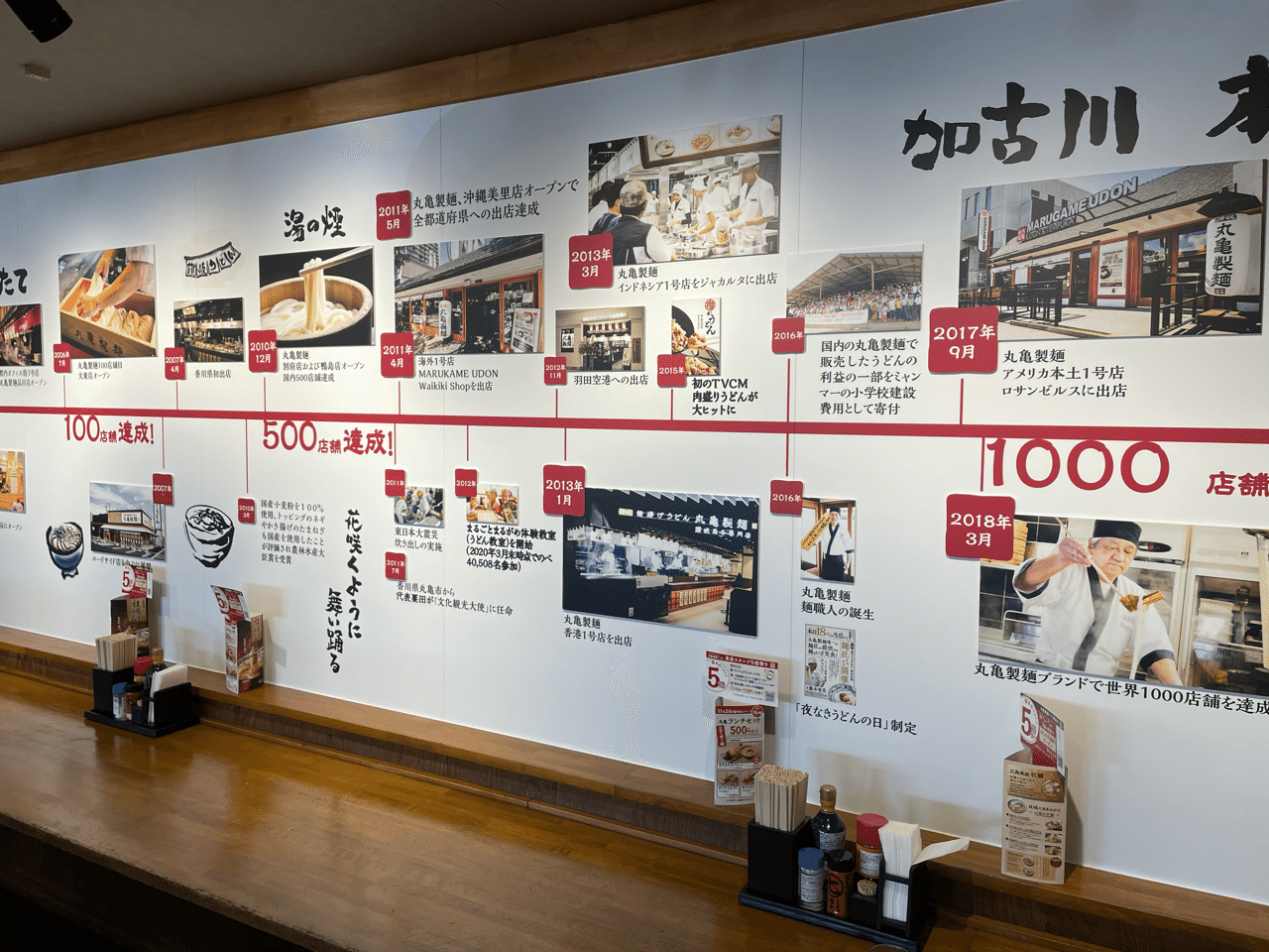 丸亀製麺創業店 兵庫県加古川市 に行って来ました 丸亀製麺が好きな方は一度は行ってみたい店舗です 丸亀製麺の歴史を知れる壁紙 も必見です 我ら幸せ探検隊 Note