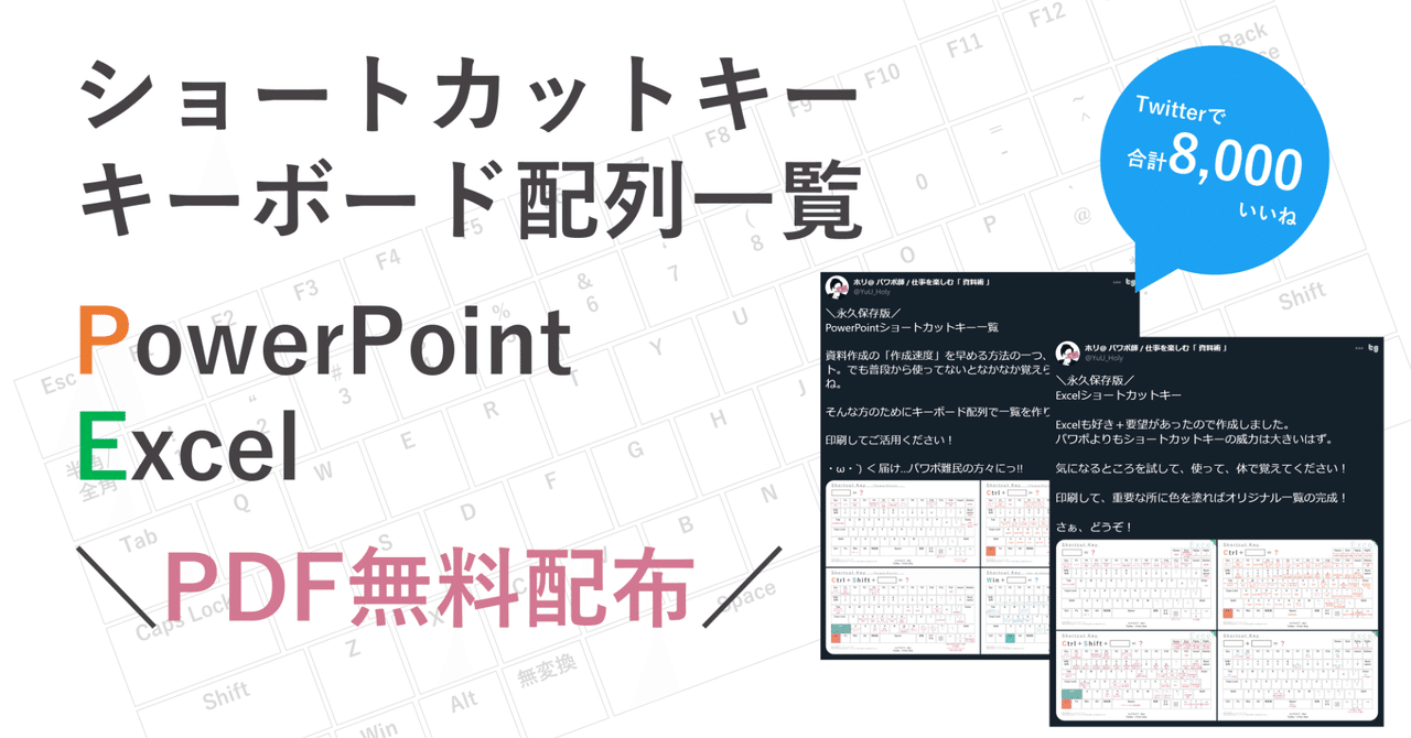 Ppt Excel キーボード配列ショートカットキー一覧 Pdf無料配布 ホリ パワポ師 Note Ppt Excel キーボード配列ショートカットキー一覧 Pdf無料配布 ホリ パワポ師 Note