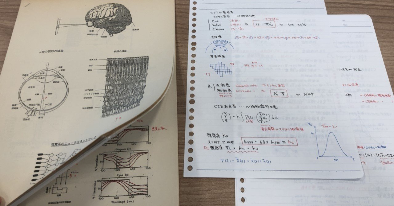 25年前の授業プリント ～私の色彩工学バイブル｜［色彩工学