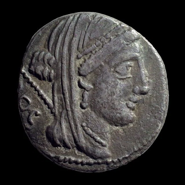 【古代ローマ 銀貨】155-156年 アントニヌス・ピウス 女神 サルス 座像 古代ローマ 銀貨】155-156年 アントニヌス・ピウス 女神 サルス 座像