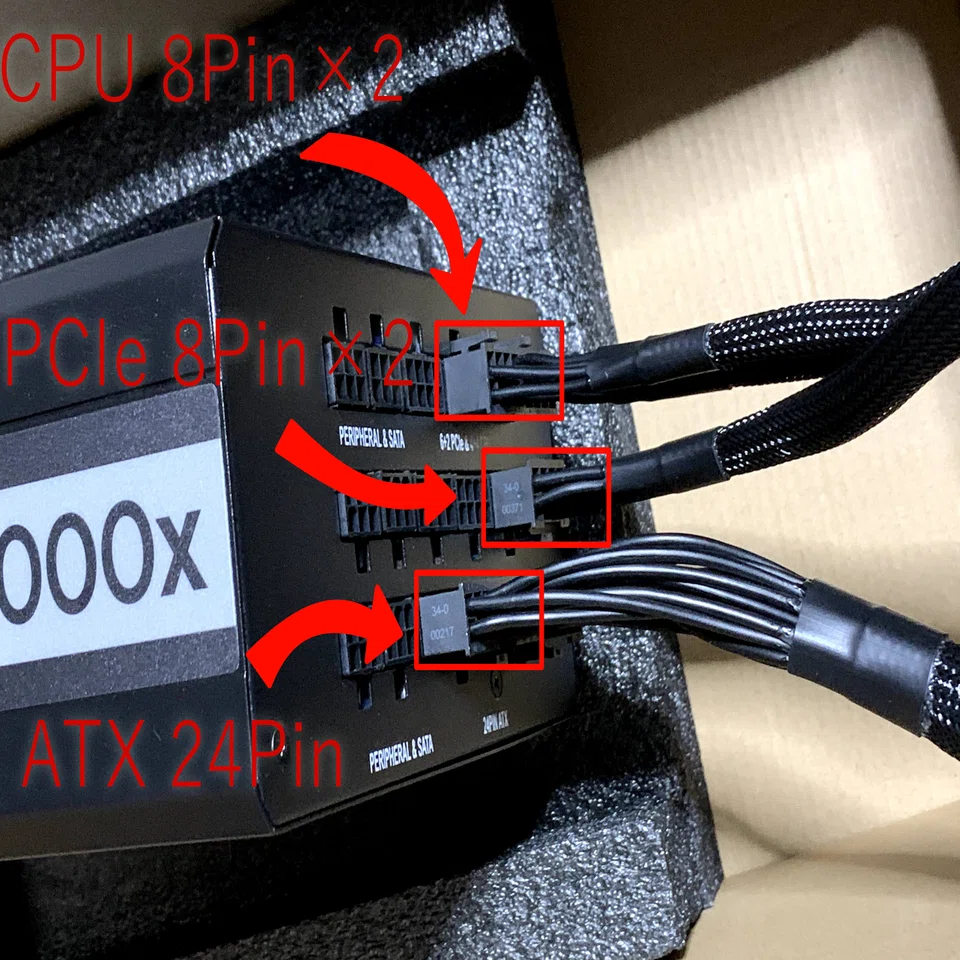 電源ユニット「Corsair RM1000x」をケースに組み込む｜なにがし