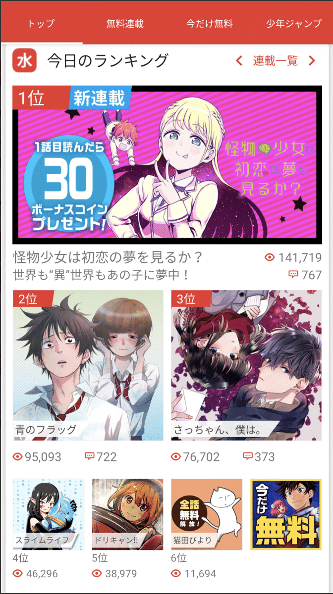 ジャンププラスに見る新しい漫画の形｜がぱけん