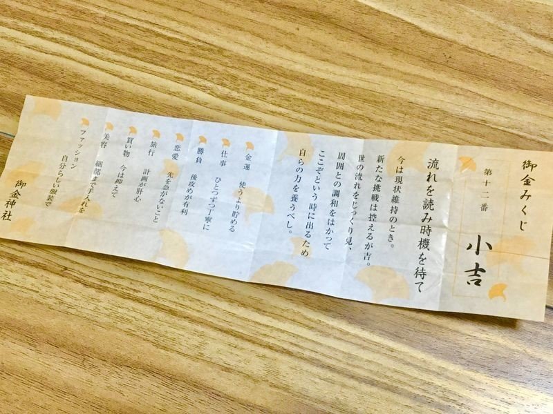 あの おみくじ ひいてみた 京都 御金神社 ねじり Note